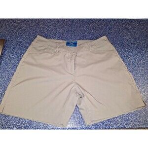 Liquid Yacht Wear Boat Bum Women's Size 12 Beige Tan Shorts UPF 50+ Stretch